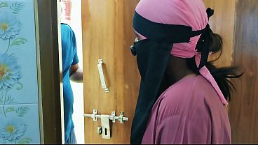 Step-sis hot hijabi collage friend fuck in my room